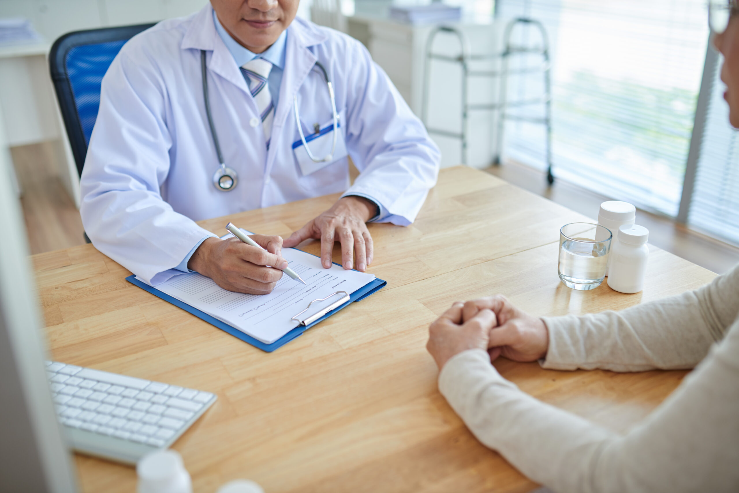filling in medical record